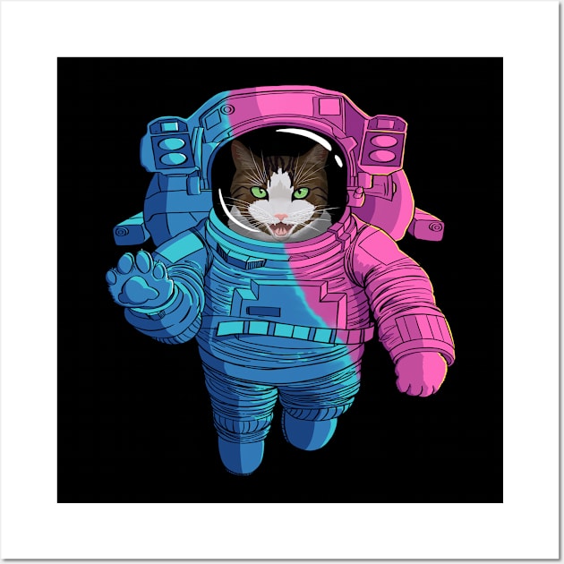 Catstronaut Wall Art by JayWillDraw